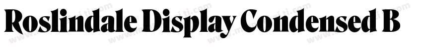 Roslindale Display Condensed Bold字体转换